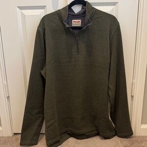 NWT Wrangler Men's Olive Zip-Up Sweater